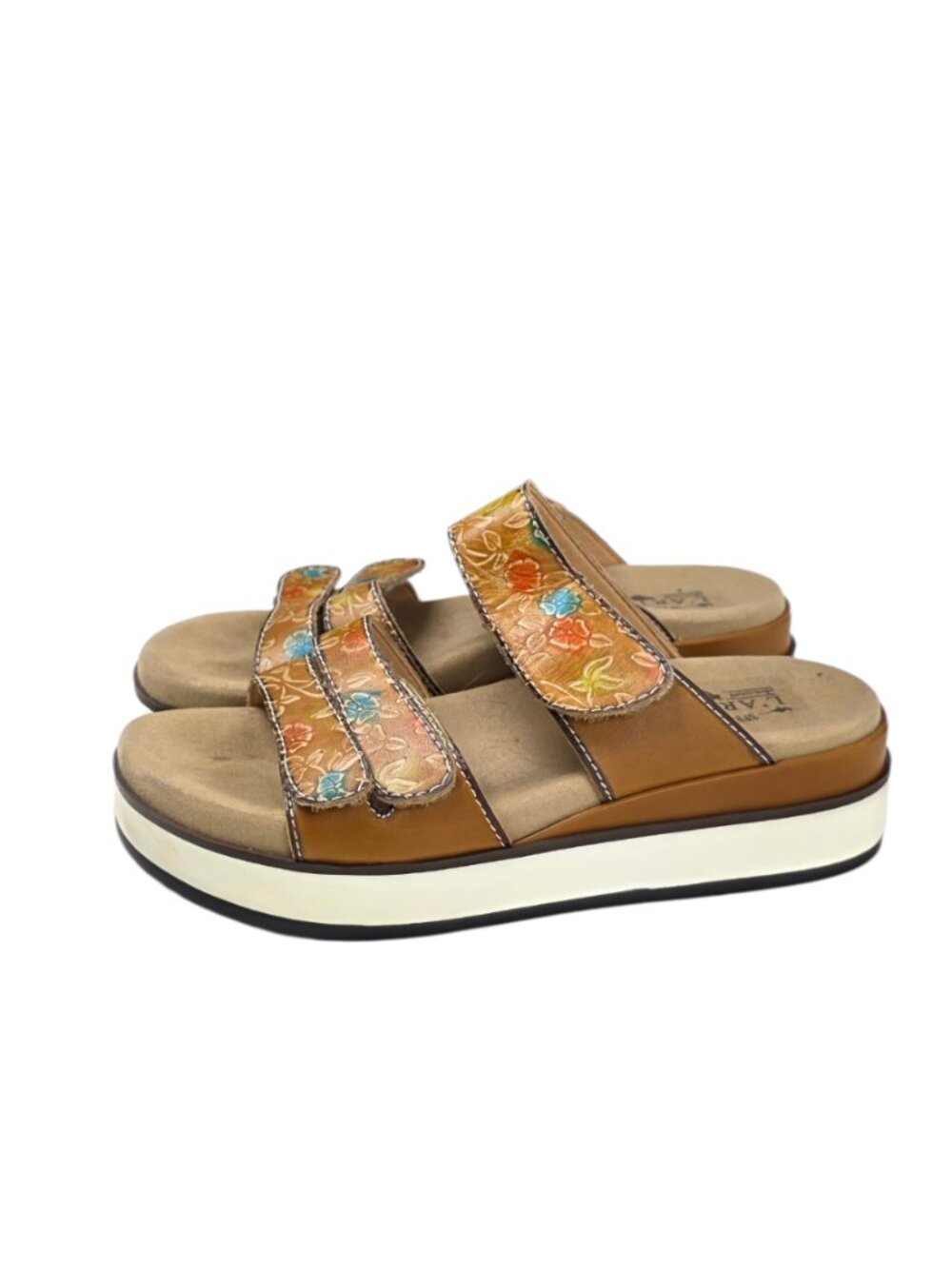 Spring Step L'Artiste Dearest Slide Sandals, Platform, Floral, Size 38/ US 7.5-8